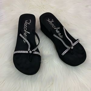 Skechers Strappy Crystal Atlantis Pinups Platforms